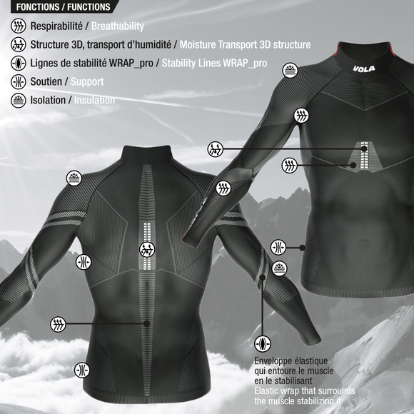 Vola Thermo Shirt Zwart