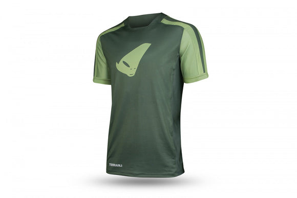 MOUNTAIN BIKE JERSEY TERRAIN SHORT SLEEVES GREEN